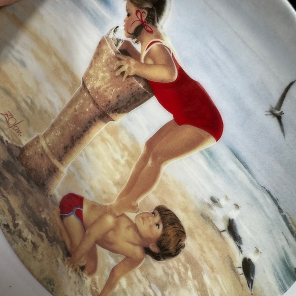 Donald Zolan Beach Break Collector Plate Friendship 1987 Pemberton Oakes - Picture 3 of 6